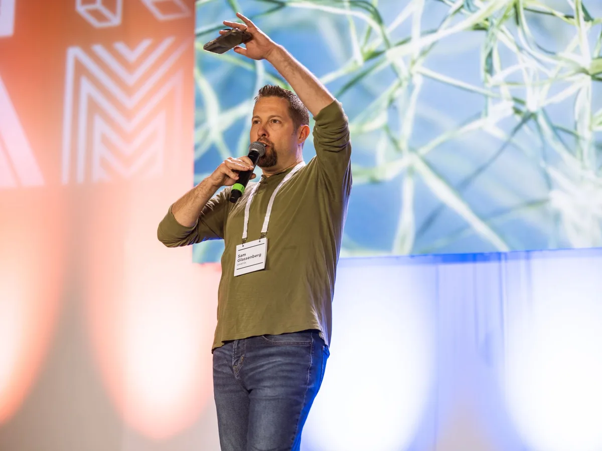 Sam Glassenberg speaking at WPP Stream Europe 2024