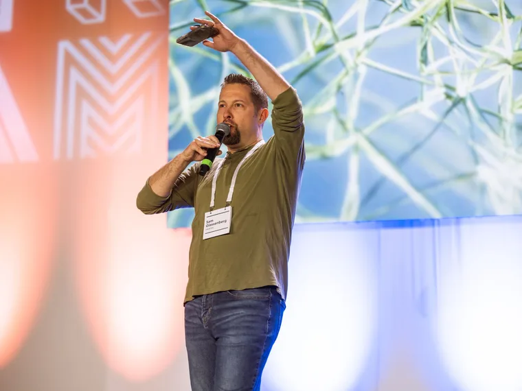 Sam Glassenberg speaking at WPP Stream Europe 2024