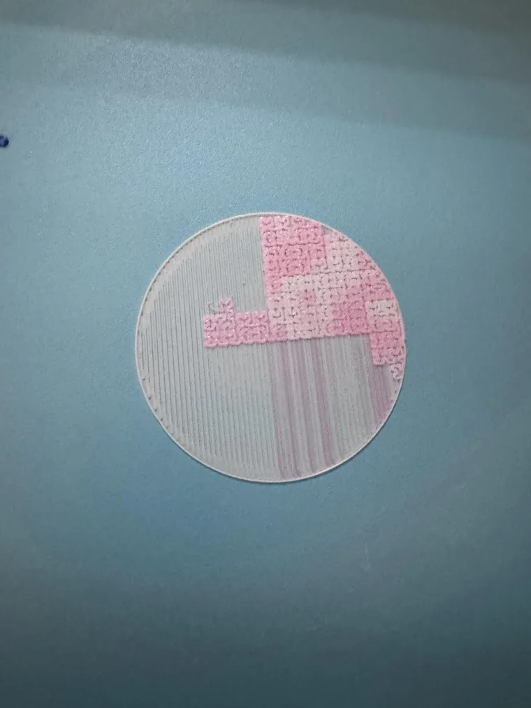 3D printed color filament result